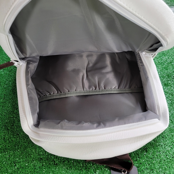 Harry Potter Hedwig Owl Faux Leather School Backpack Bag White Brown Padded New - Picture 10 of 12